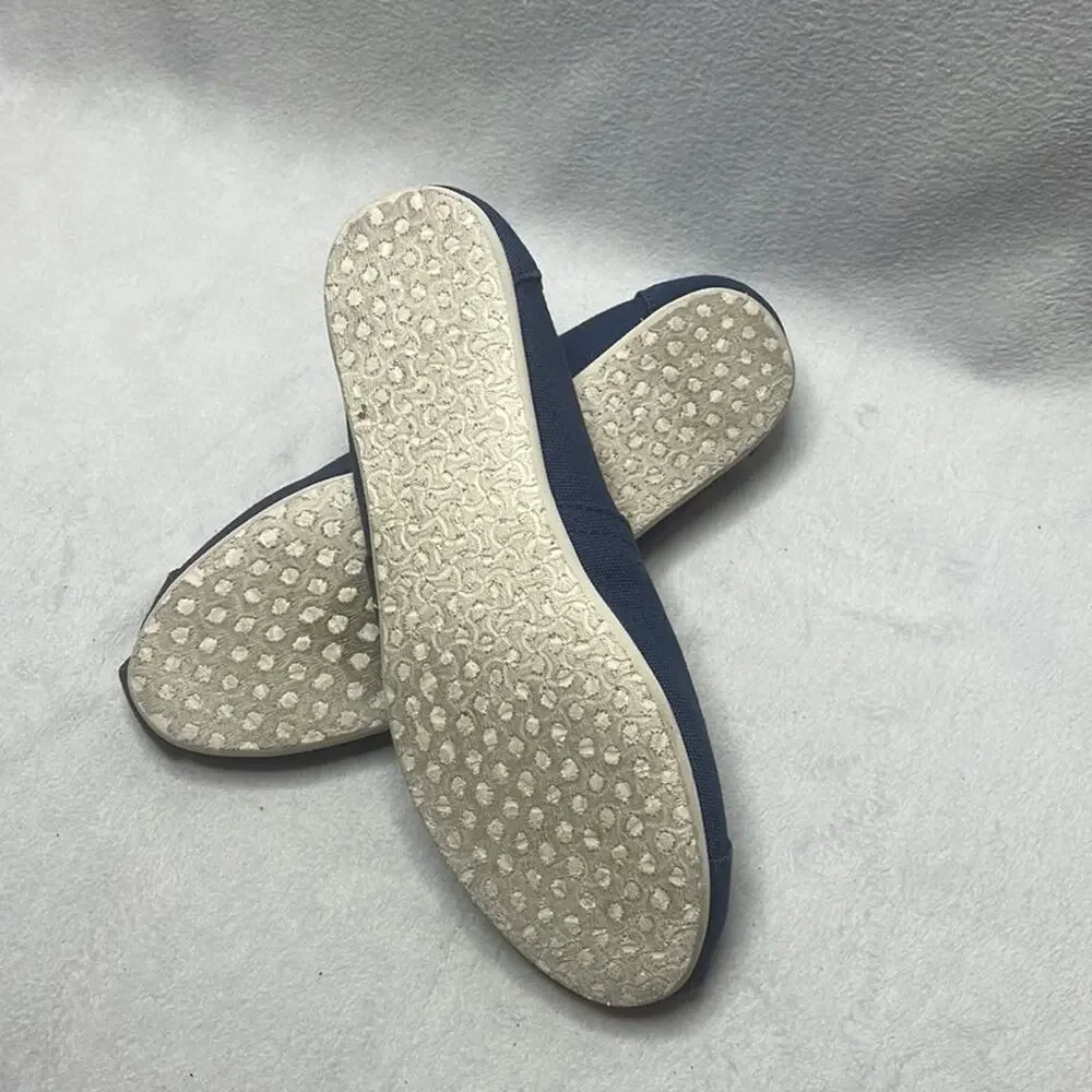 TOMS Alpargata Slip On Shoes Navy Blue Size 6